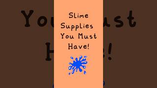 Slime Supplies U Must Have 🌈🤓 shorts [upl. by Ailey267]