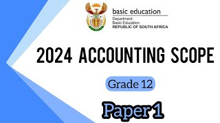 Grade 12 Accounting  November 2024  Paper 1 Exam scope [upl. by Karyn]