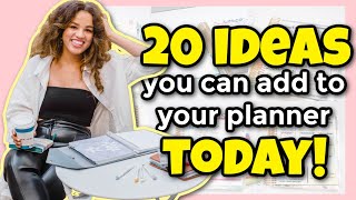 20 IDEAS TO PUT IN YOUR PLANNER TODAY [upl. by Rustie851]