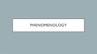 Philosophy 101 A Basic Introduction to Phenomenology [upl. by Abram741]