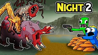 Night 2 Survival in ZOOCHOSIS with MUTANT ZOO HIPPOS [upl. by Arabrab]