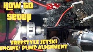 How to align a Jet pump and Engine in a Freestyle Jetski Same for most Yamaha Kawasaki PWC [upl. by Neimad]