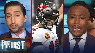 Bucs GM talks potential Brady extension in Tampa — Nick amp Brandon react  NFL  FIRST THINGS FIRST [upl. by Goldi]