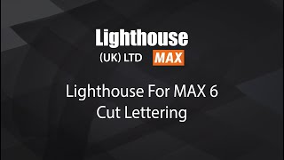 Lighthouse CPM100 Cut Lettering [upl. by Michon141]