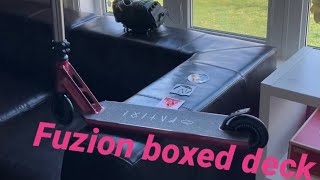 New Scooter Parts unboxing fuzion boxed deck [upl. by Eelram169]