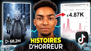 Comment Créer des HISTOIRES DHORREUR Virales sur TikTok 500€Jour [upl. by Nylhsoj537]