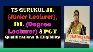 Eligibility qualifications for Gurukul posts  TS Gurukulam  TREIRB Notification 2023  PGT JL ampDL [upl. by Layod]