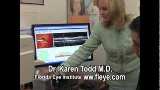 Dr Karen Todd MD explains and demonstrates Heidelberg HRT  OCT KDTmpg [upl. by Attikram]