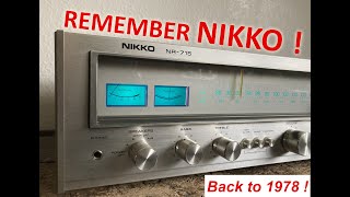 NIKKO NR715 Stereo Receiver quotFor Those Who Take Their Stereo Seriouslyquot BACK TO 1978 [upl. by Thayer515]