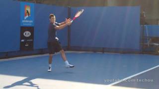 Bernard Tomic  Slow Motion Forehands in High Definition [upl. by Dasya]