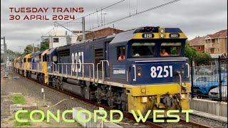 Australian Trains Sydney’s Northern Line  Concord West 30Apr24 [upl. by Abeu]