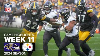 Baltimore Ravens vs Pittsburgh Steelers  2024 Week 11 Game Highlights [upl. by Annauqal251]