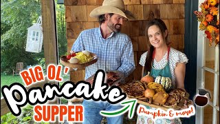 Pancake NIGHT just got BIGGER  Easy PUMPKIN pancakes that melt in your mouth  Southern Cooking [upl. by Meriel]