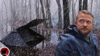 Severe Storm Camping in a Temu Tent  Heavy Rain and Strong Winds Overnight Adventure [upl. by Huntley87]