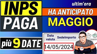 Inps PAGA 14 MAGGIO ⚠️ DATE PAGAMENTI ASSEGNO UNICO NASPI ADI BONUS 100€ CARTA ACQUISTI SFL [upl. by Esela]