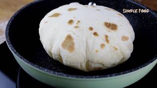 Only 3 Ingredients  Pita Bread at home  Flatbread Recipe No Oven No Yeast   Pita Bread Recipe [upl. by Sathrum394]