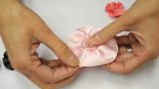 Gathered Ribbon Flower Tutorial [upl. by Gaidano]