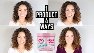 4 Curly Hair Styling Techniques using 1 Product  Dippity Do Gel [upl. by Vareck]