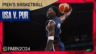 Team USA DISMANTLES Puerto Rico in final mens basketball group game  Paris Olympics  NBC Sports [upl. by Paolo]