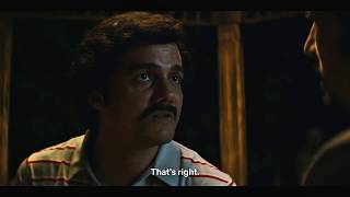 Narcos Mexico Pablo Escobar Miguel Ángel Scene ENG [upl. by Sicard]