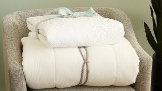 How to Fold a Comforter  Martha Stewart [upl. by Kcirded766]