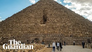 Refacing of Egyptian pyramid with granite sparks outrage online [upl. by Perusse83]