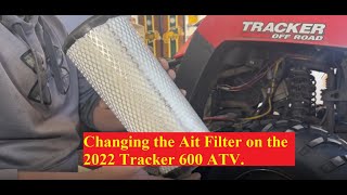 Tracker 600 amp Arctic Cat Alterra 600 ATV  Air Filter Change [upl. by Ahselaf]