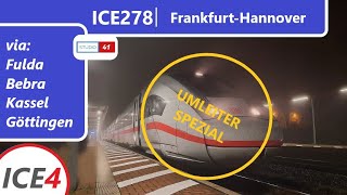 FührerstandsmitfahrtCabride FrankfurtMainHannover ICE278 ICE4 II BR412 [upl. by Hands]