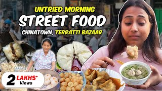 Untried Morning Street Food in ChinaTown Terratti Bazaar Kolkata [upl. by Kammerer]