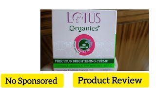 Lotus Organics Brightening Cream SPF 20 Honest Review ✅ [upl. by Abisha]