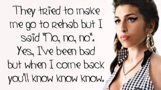 Amy Winehouse  Rehab  Lyrics On Screen HD [upl. by Ylremik]