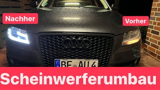 Neue LED Tagfahrlicht Scheinwerfer für den Audi A4 B8 [upl. by Eddi]