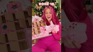 Opening ENTIRE ADVENT CALENDAR ALL PINK theme day 1 [upl. by Ruttger]