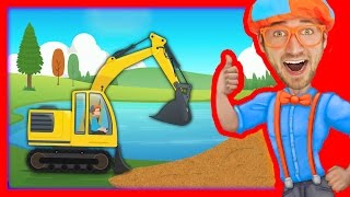 Construction Vehicles for Kids with Blippi  The Excavator Song [upl. by Yssor]