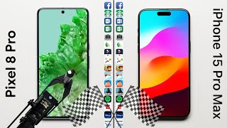 Google Pixel 8 Pro vs iPhone 15 Pro Max Speed Test [upl. by Agatha196]