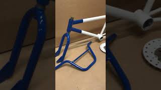 Andy Ruffell Team Raleigh burner BMX powder coated Bike frame 80s old School [upl. by Nairot]