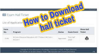 How to Download hall ticket  Mumbai University  IDOL students [upl. by Amairam226]