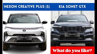 2024 Tata Nexon Creative Plus S Vs Kia Sonet GTX Facelift  Which is Better [upl. by Elna55]