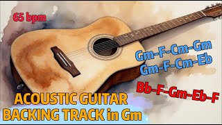 BACKING TRACK G Minor  65 Bpm  Acoustic Pop Rock [upl. by Araiek506]