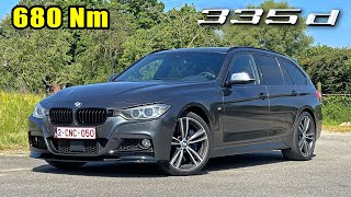 BMW 335d F31 Touring STAGE 1  REVIEW on AUTOBAHN [upl. by Henghold]