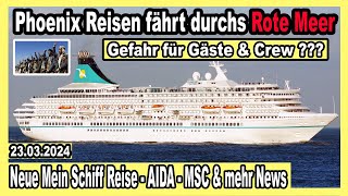 Kreuzfahrt mit Gästen durchs Rote Meer geplant 🔴 AIDA Angebote  Mein Schiff  MSC  Royal Caribbean [upl. by Ahsiekal]