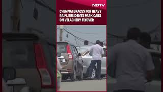 Chennai Rains  Chennai Braces for Heavy Rainfall Residents Park Cars on Velachery Flyover [upl. by Ninetta210]