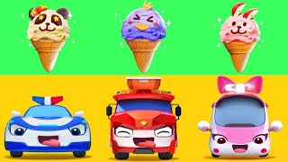 This is Ice Cream Song🍧 Colors Song  Monster Truck  Kids Songs  Kids Cartoon  BabyBus [upl. by Sonafets]