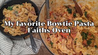 Faiths Oven 1 vlog How I make Homemade Juice  How I make Bow Tie Pasta with a Spicy Red Sauce [upl. by Achorn]