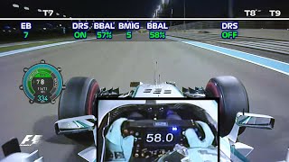 Rosberg changes settings 17 times in his Abu Dhabi pole lap [upl. by Pirnot367]