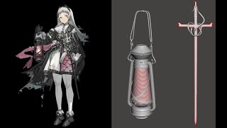 Irenes Lantern Rapier and Hand Cannon Arknights  3D Models [upl. by Barbara]