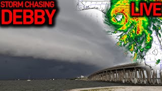 LIVE Storm Chasing Tropical Storm Debby August 4 2024 [upl. by Ahseel]