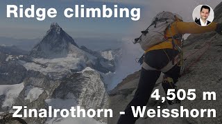 Zinalrothorn Weisshorn integral traverse [upl. by Artinahs]