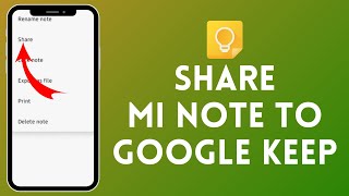 How to Share MI Note to Google Keep  Send MI Notes to Google Keep Easily 2024 [upl. by Atlas]