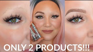 EYEBROW TUTORIAL USING ONLY 2 PRODUCTS  TUTORIAL FOR SPARSE BROWS OR NO BROWS  BEGINNERS GUIDE [upl. by Belter625]